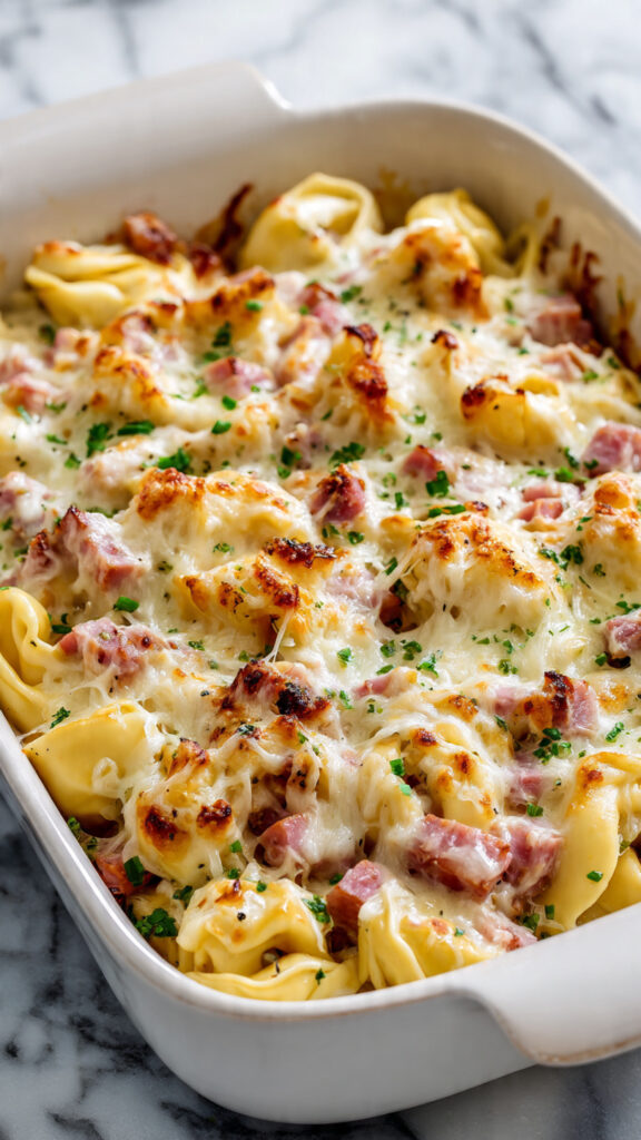 Tortellini Auflauf mit Schinken